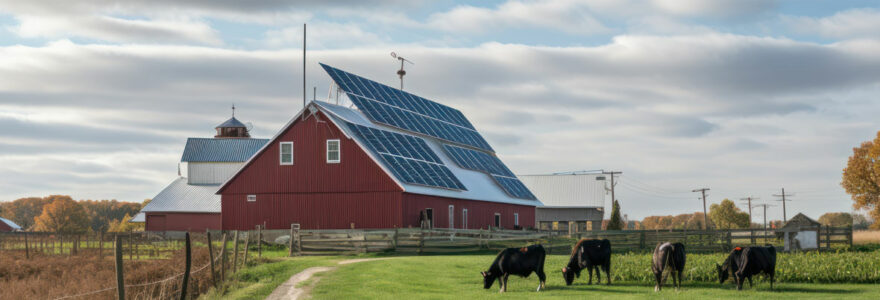 hangar photovoltaïque agricole